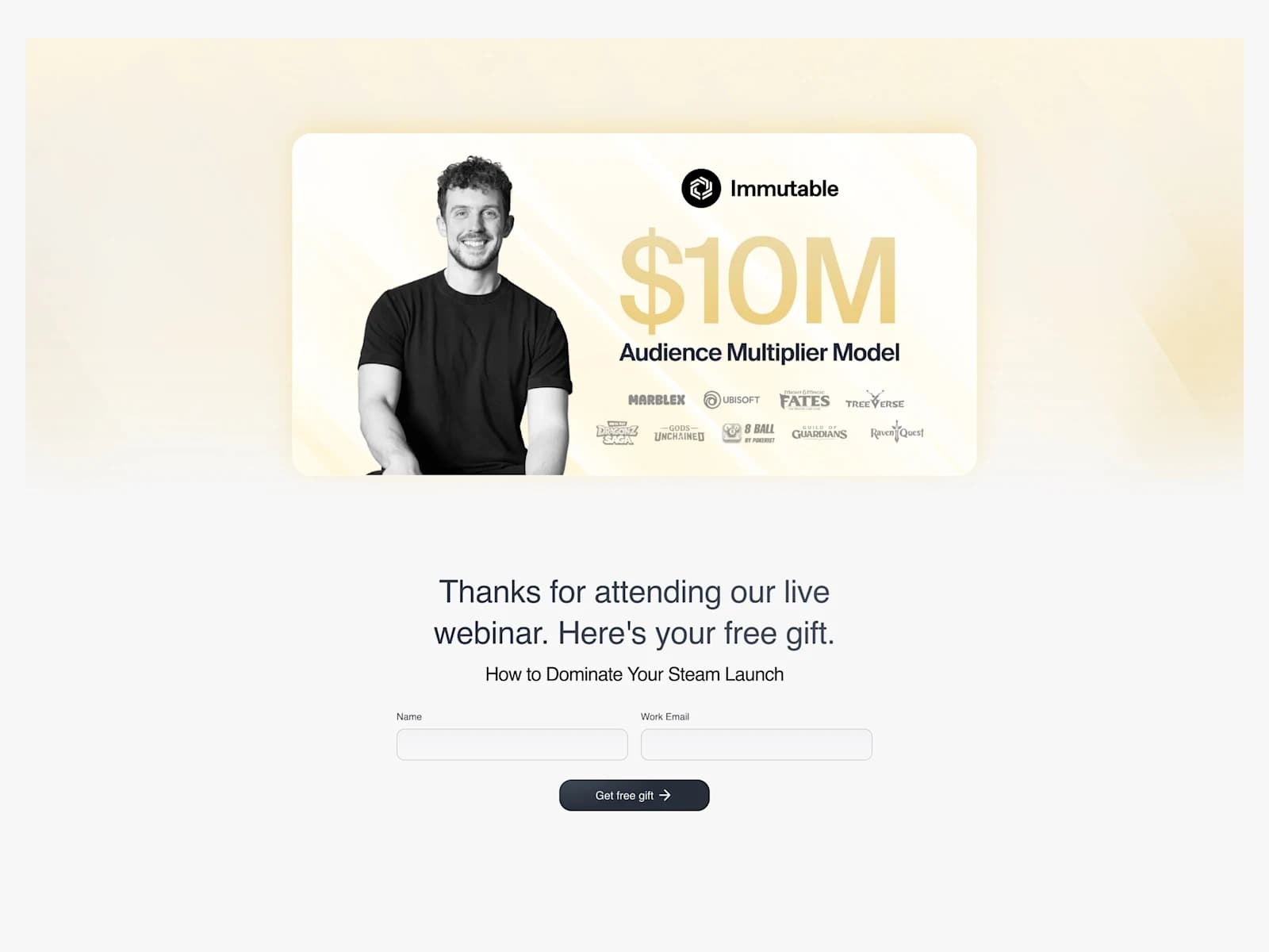 The /blueprint webinar lead capture page